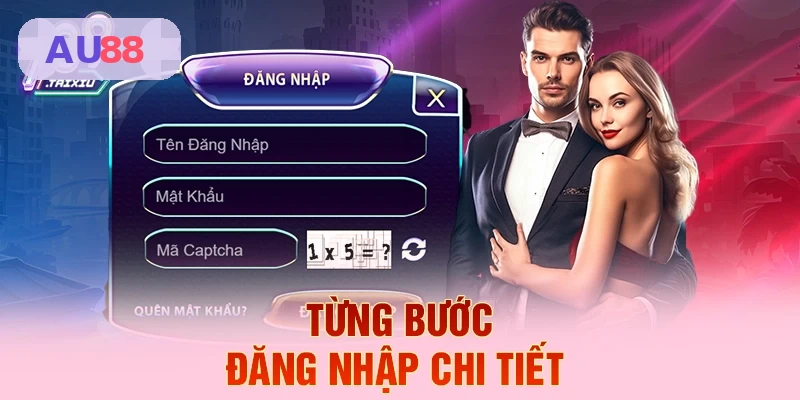 Hướng dẫn từng bước đăng nhập chi tiết tại AU88